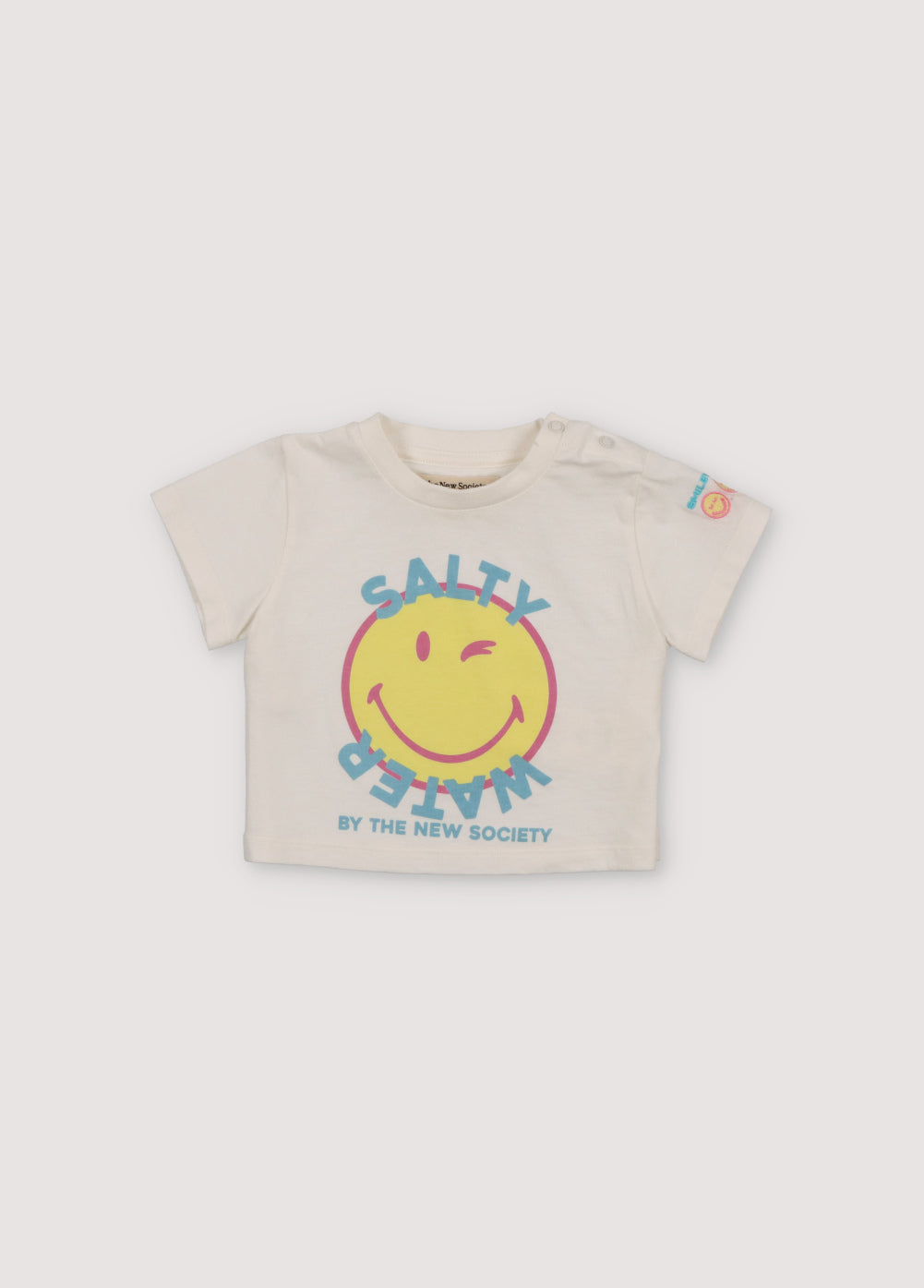 Smiley T-Shirt Salty Water- White
