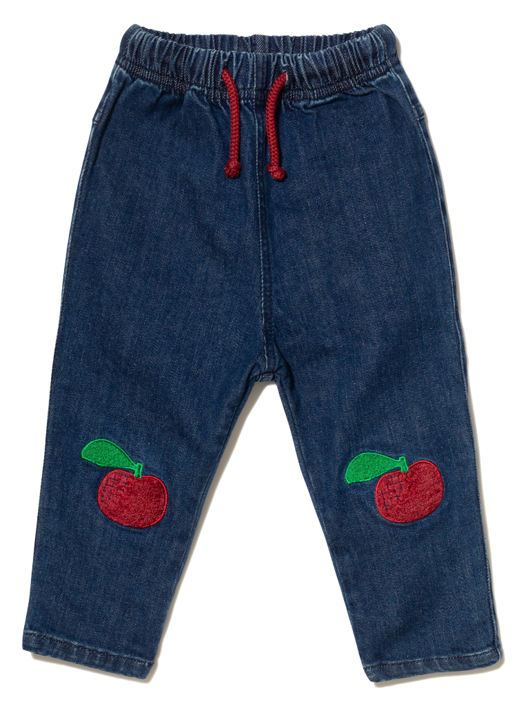 Recycled Denim Apple Patch Baby Jogger