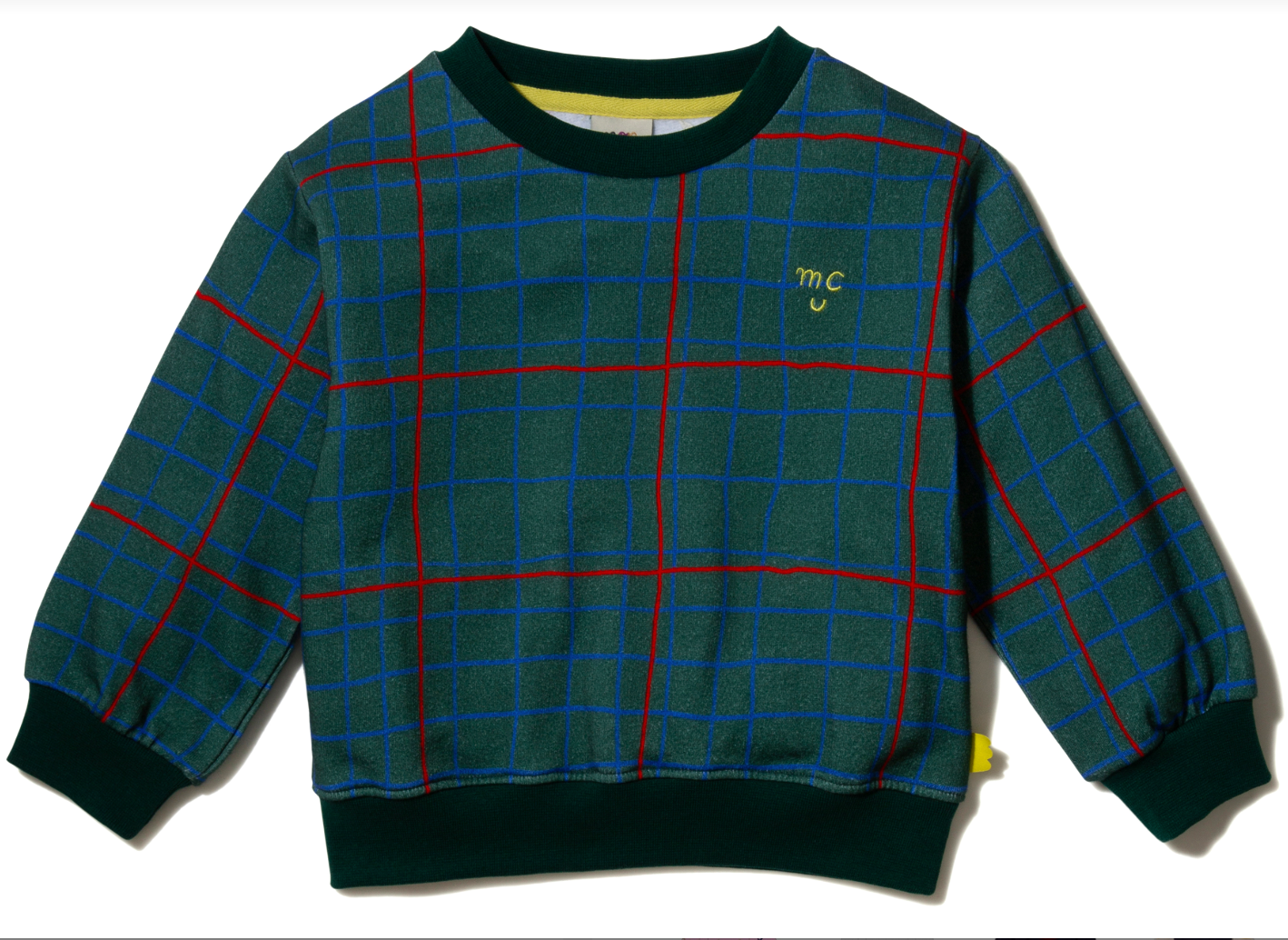 Recycled Cotton Grid Sweatshirt