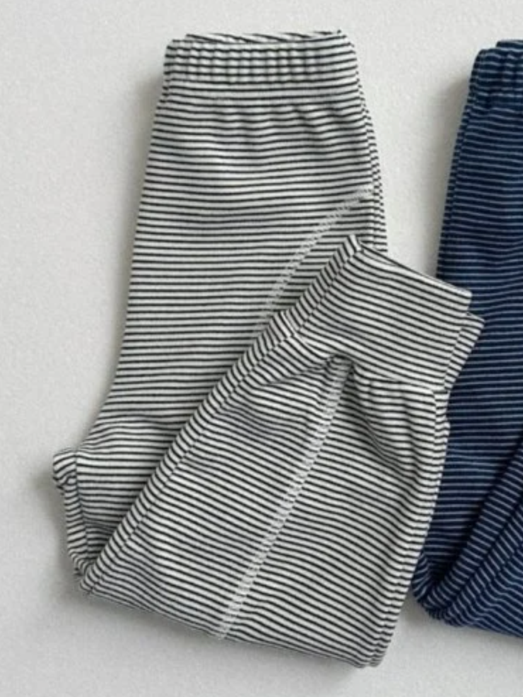 Stripe Jogger Leggings Pants (Ivory)