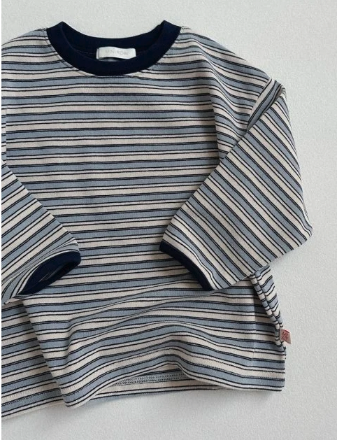 Navy Striped Long Sleeve Tee