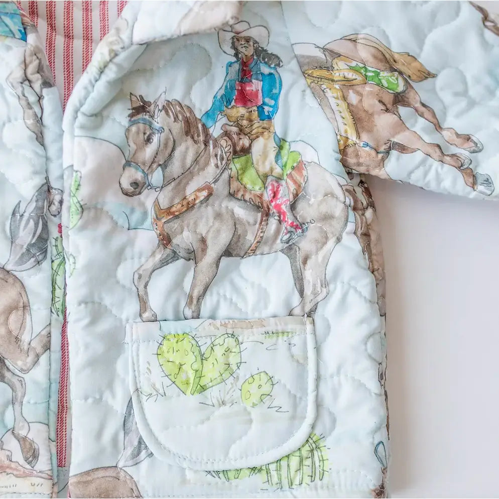 (Pre-Order) Cowgirl Quilted Snap Jacket