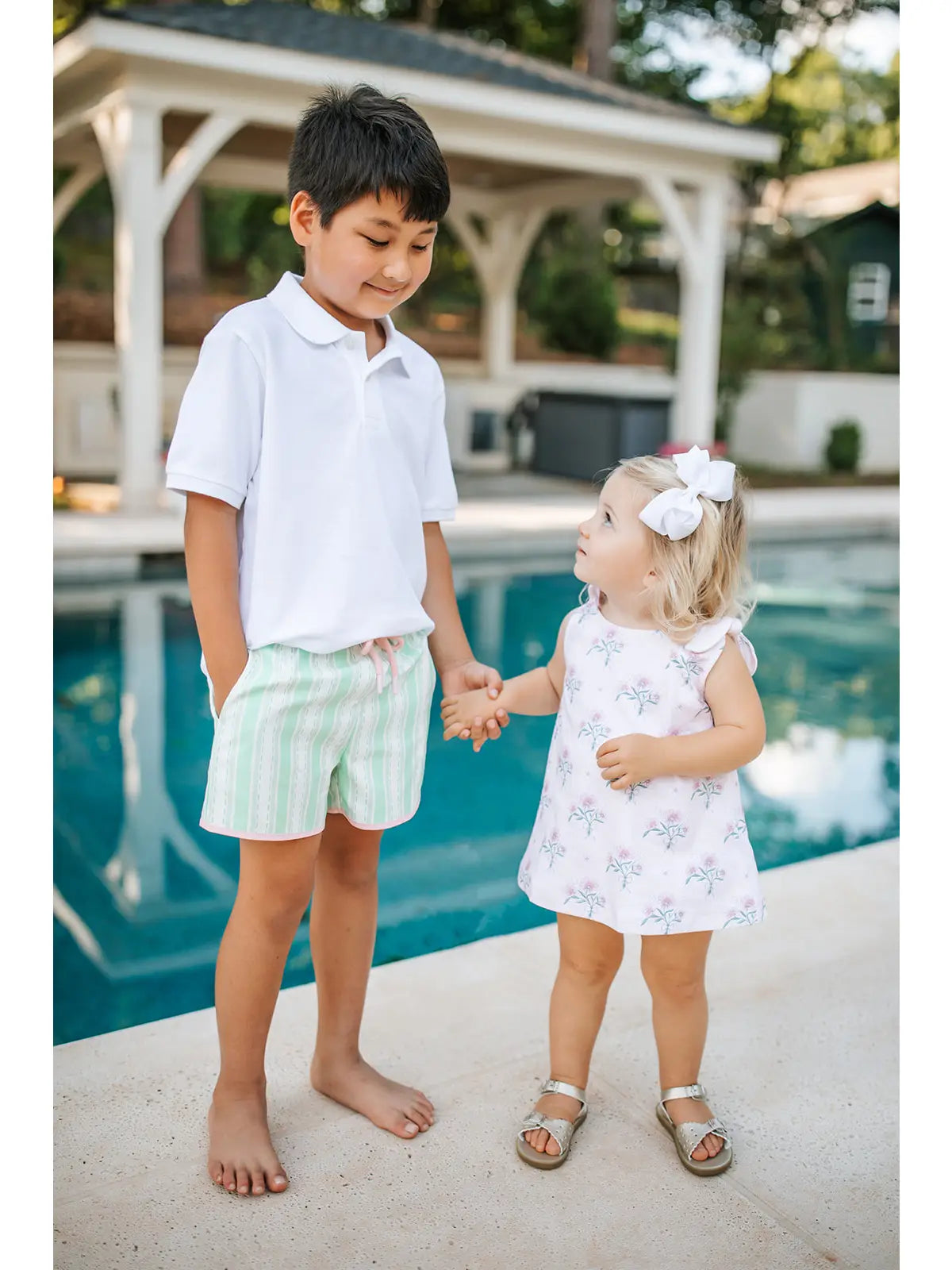 Neely Floral Tie Diaper Set