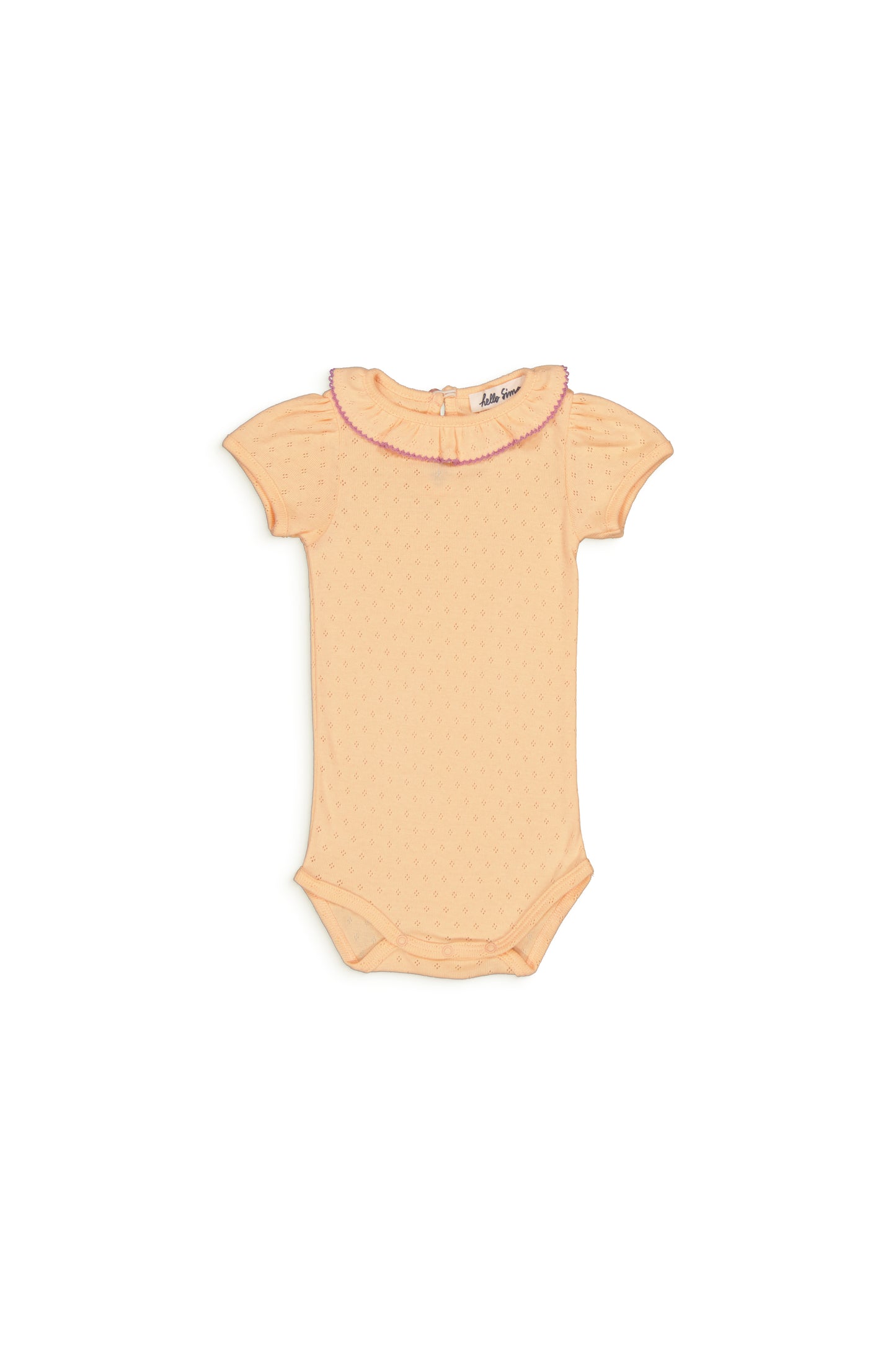 Perrine Baby Body in Pointelle Peach