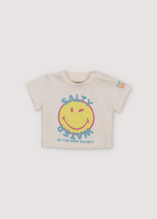 Smiley T-Shirt Salty Water- White