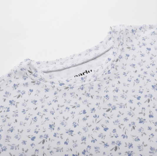 Bamboo 2-Piece PJs in Ditsy Blue Floral