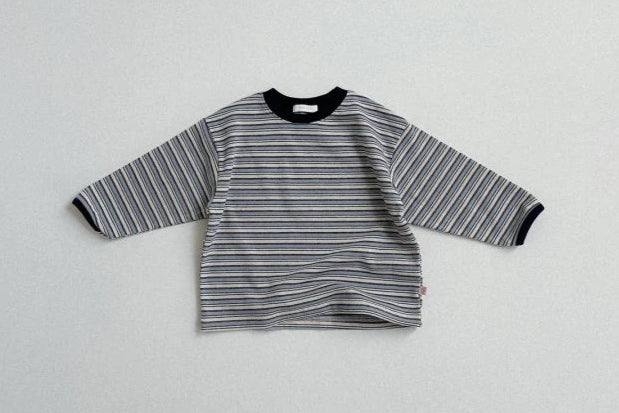 Navy Striped Long Sleeve Tee