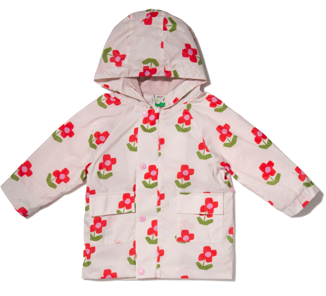Recycled Fabric Flower Raincoat
