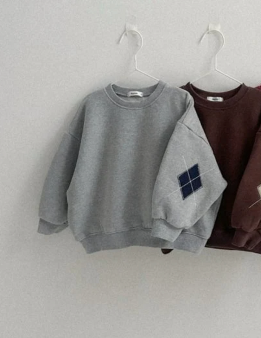 Argyle Patch Sweatshirt