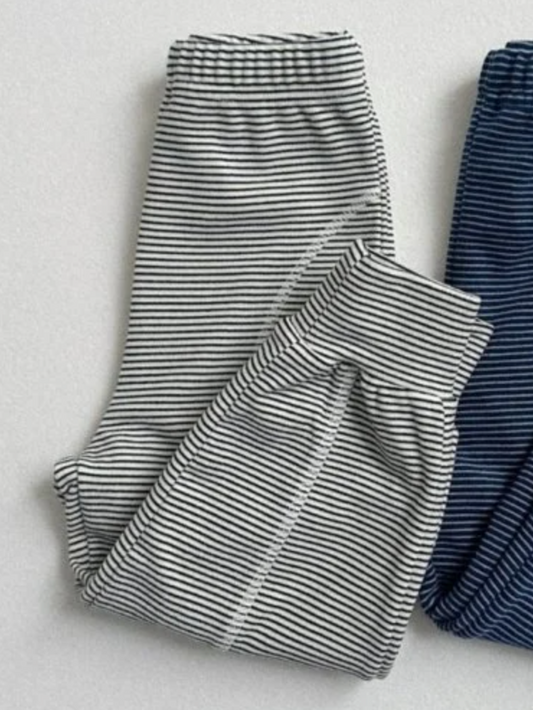 Stripe Jogger Leggings Pants (Ivory)