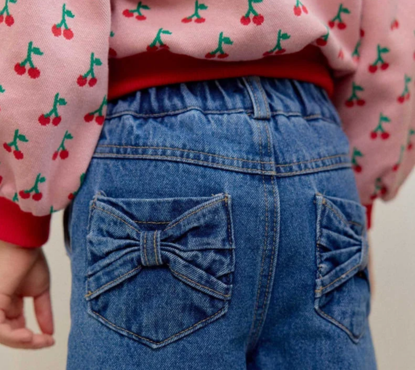 Ribbon Denim Pants