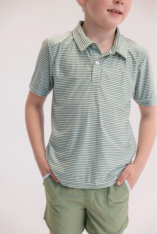 Athletic Polo in French Ticking
