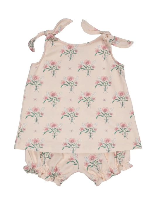 Neely Floral Tie Diaper Set